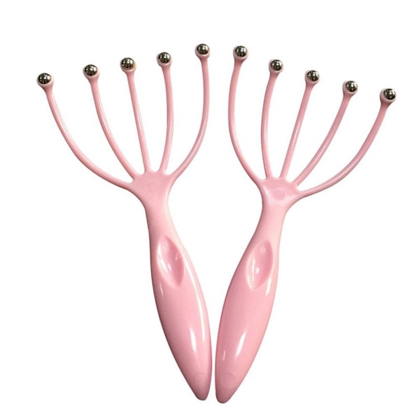 Kestävä käsikäyttöinen pään hierontatyökalu Pink