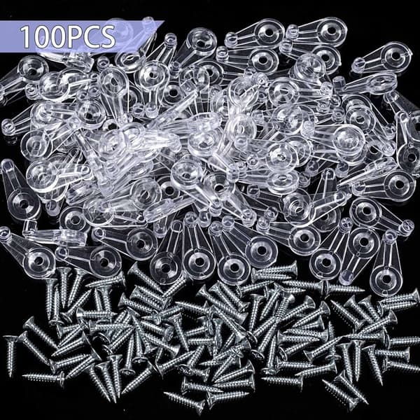 100 st Glashållarklämma Glasskåpsklämma Dörrpanel [GKS]