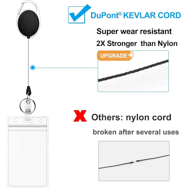 2-pack vertikala ID-korthållare i klar akryl - vertikal sektion