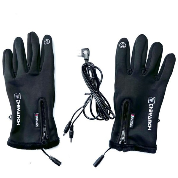 USB Uppvärmda Handskar Vinter Elektriska Handskar Cykelhandskar Svarta Temperaturkontroll