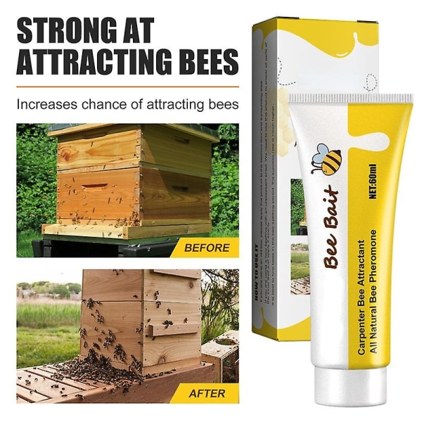 HHL Carpenter Bee Trap Lure, Farm Bifällor, Locka Carpenter honungsbin till din utomhus kupa locka bibete