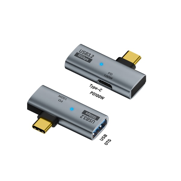 USB Type-C 10Gbps OTG 2in1-adapter med 100W PD-laddningsanslutning Adapter