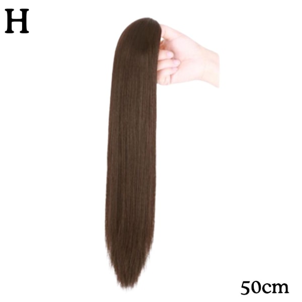 Hårförlängning Ponytail Clip-In Äkta Naturligt Hår light brown 50cm