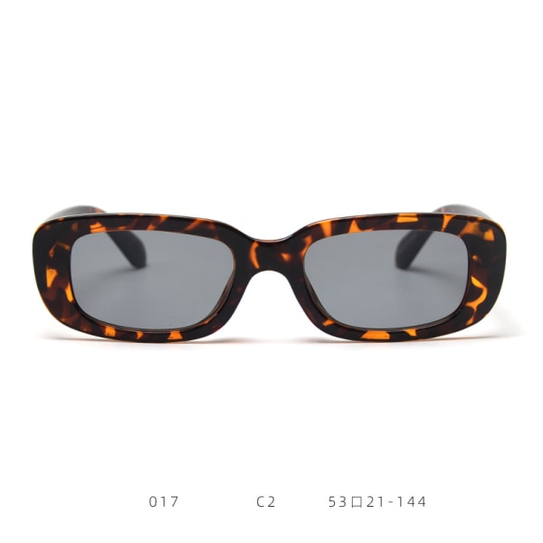 HHL rektangelsolglasögon för kvinnor Retro körglasögon 90-tals vintage smal fyrkantig ram UV400-skydd