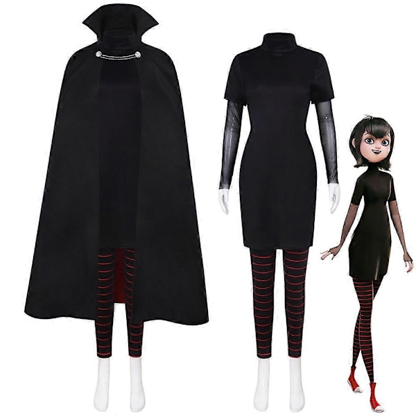 Vampyr Dotter Kostume Mavis Cosplay med Paryk Halloween Forklædning Karneval Kostume Paryk Wig One size