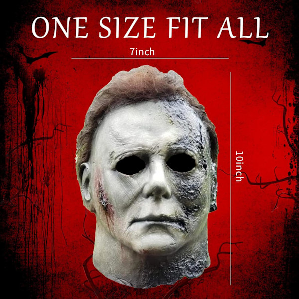 Noufun Michael Myers Maske til Voksne, Halloween Maske Micheal Myers Ansigt - Halloween 2020