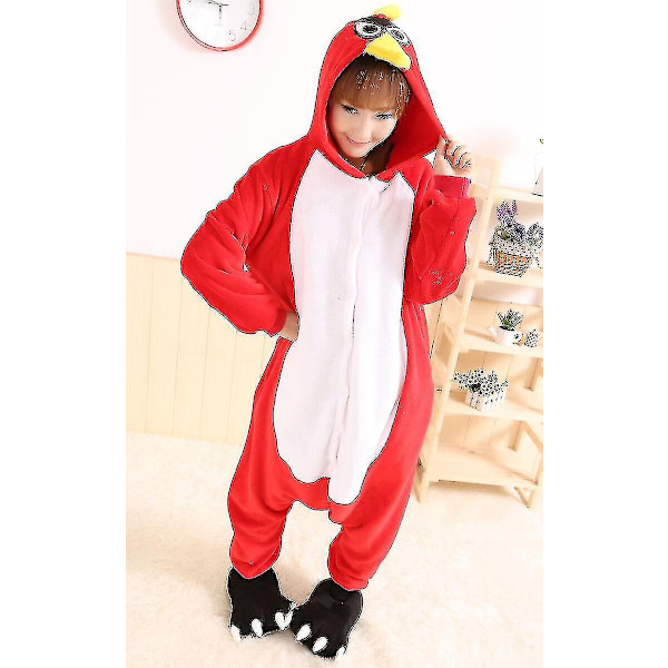 Halloween Unisex Onesie Kigurumi Fancy Dress Kostume Hættetrøjer Pyjamas Nattøj-9-1 - Perfekt Angry Bird Angry Bird XL for 180-190cm