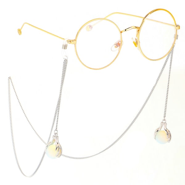 Vit opal hängande glasögonremmar ,solglasögon glasögonhållare
