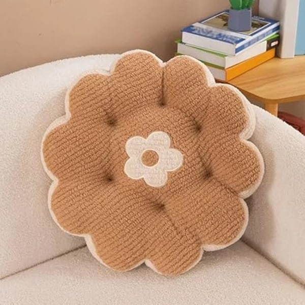 Fyr Säsonger Universal Förtjockad Stol Blomma Kudde Kontor Mjuk Plysch Kudde Kaka Bekväm Kudde