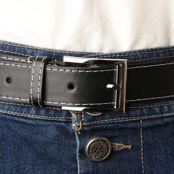 Dambælte Trendy PU-bælte Neutral Student Jeans Bælte Mode All-Match Tøj Dekorativt Bånd Kaffe Coffee 90x2.8cm
