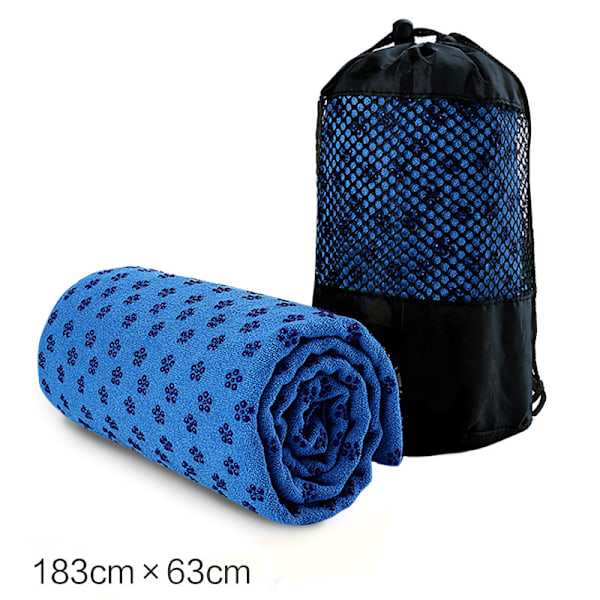 Yoga Håndklæde Yoga Måtte Stof Svedabsorberende Skridsikkert Tæppe blue