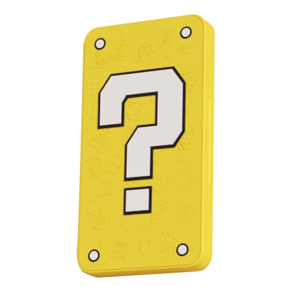 Spelkortsfodral 24 Fack 3D-Prägling Magnetisk Portabel Extra Stor Spelkortsfodralhållare Organizer för Switch Frågetecken