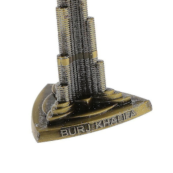 Metall Burj Khalifa Torn Byggnadsarkitektur Modell Souvenir Landmärke 13cm