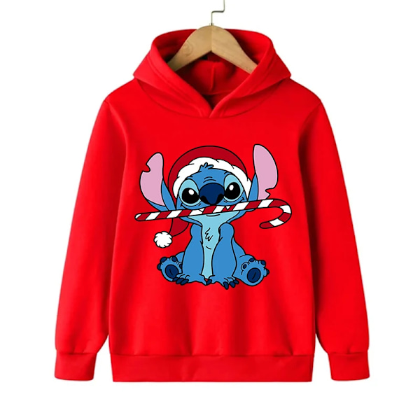 Rolig 90'er julestitch luvtröja Børn Tegnede Tøj Børn Pige Dreng Lilo and Stitch Sweatshirt Hoodie Baby Casual Top 59012 59012 160CM