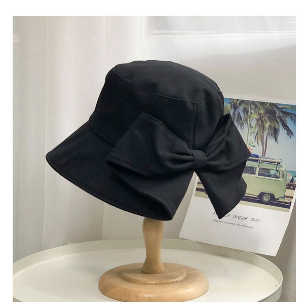 Boater hat dame stor skygge hat tidligt forår fiskerhat all-match Hepburn solhat, sort