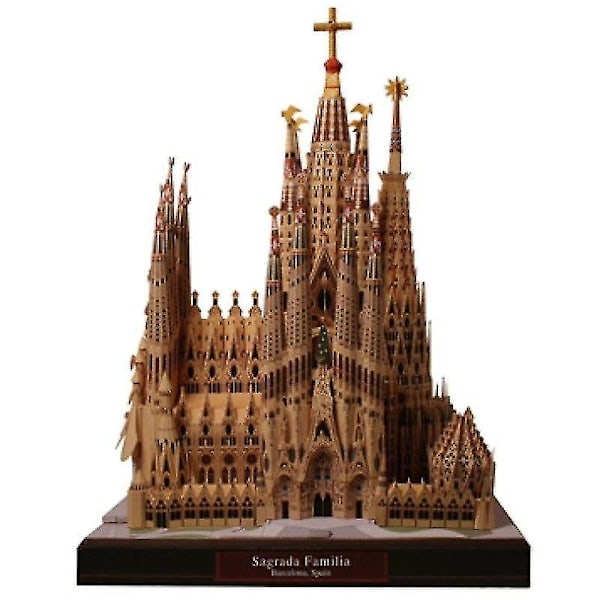 For Doki DIY-legetøj Jigsaw Sagrada Familia Model Arkitektur Puslespil til voksne | Modelbyggesæt WS