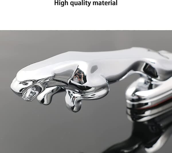 3D Emblem til Jaguar, Bilkølerfigur, Bilkøler, Krom Ørne Emblem, Biltilbehør [GKS]