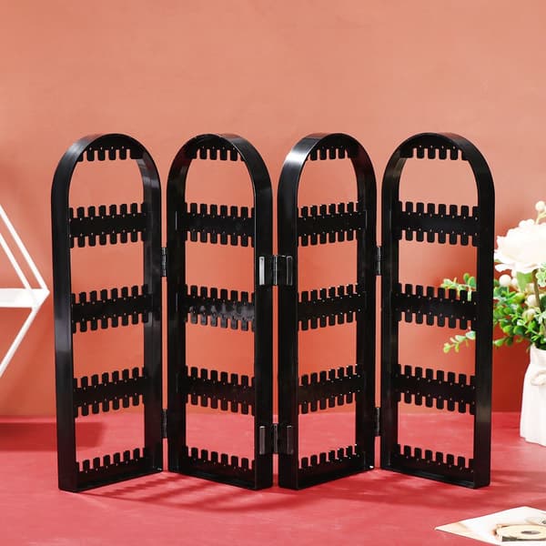 Øreringe Display Holder Øreringe Stikker Display Stativ SORT 2 VIFTER sort black 2 fans