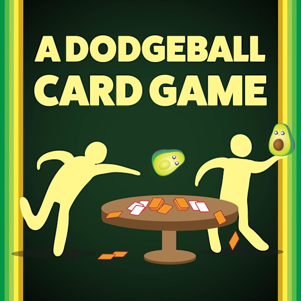 Throw Throw Avocado Off - Kortspill for voksne, tenåringer og barn - Morsomme familiespill - Et Dodgeball-kortspill
