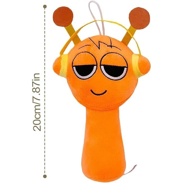 Sprunki Spel Mjukisdjur, Sprunki Leksaker Mjukisdjur, Mjukt Gosedjur Kudde Docka Jul Födelsedagspresenter för Vuxna Barn (Orange)【GKS】