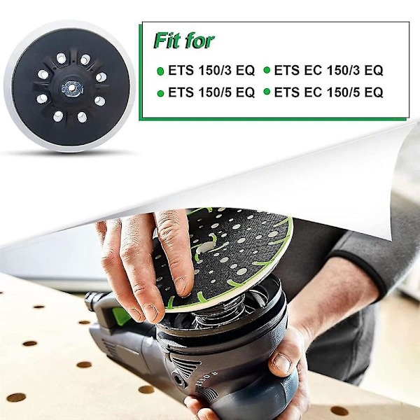 202460 ETS 150 Hård Slibeskive 6 Tommer 150mm Til Festool Kompatibel med ETS 150/3 EQ, ETS 150/5 EQ ETS EC 150/3 EQ 1 stk{GKS}