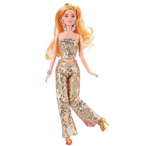 30cm Mann/Kvinne Dukke Fullt Sett 1/6 Bjd Ken Dukke med Klær Jenter Kler Opp Lekegaver Gold Doll with Clothes