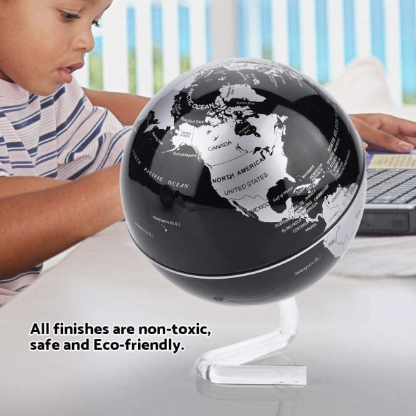Earth Globe, unik roterande världsglob med transparent St