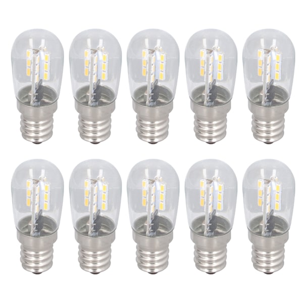 10 stk. LED E12 Lys Kilde Glas Lille Loftspære 500LM Wal