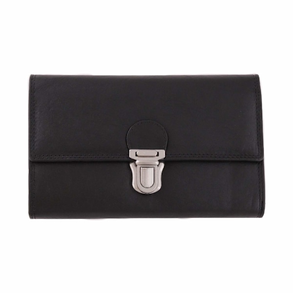 Taxi-lommebok i kalveskinn, svart Black one size