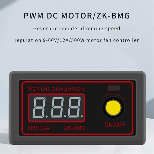 Pwm DC-motorhastighetsregulator Motorfläktkontroll med display Motorstyrenhet 9-60v/12a /500w