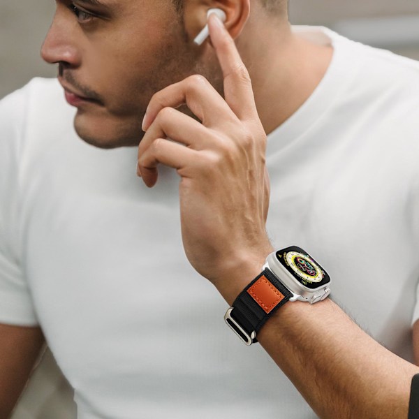 Til Apple Watch Ultraliwatch S8/7/65 Apple Watch Loop Armbånd 42/44/45/49mm orange