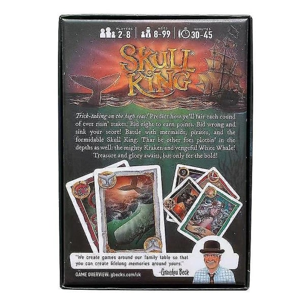 Engelsk version Skull King, The Ultimate Pirate Board Game, Card Strategy Game