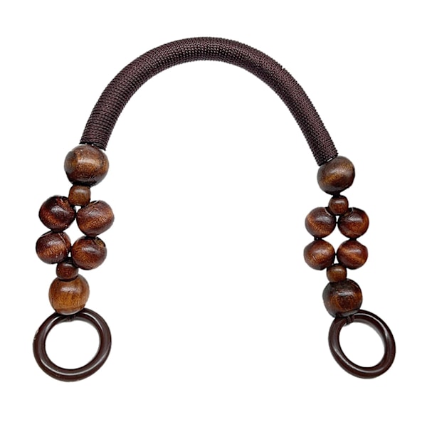 1/2/3 Puuhelmillä koristeltu laukun kahva laukun hihna käsilaukun kahva punaruskea 48cm[GKS] Red Brown 48cm 3Set