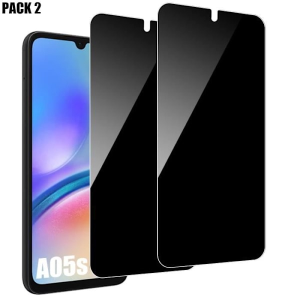 2 Anti-Spy -karkaistua lasia Samsung Galaxy A05:n näytönsuojaan