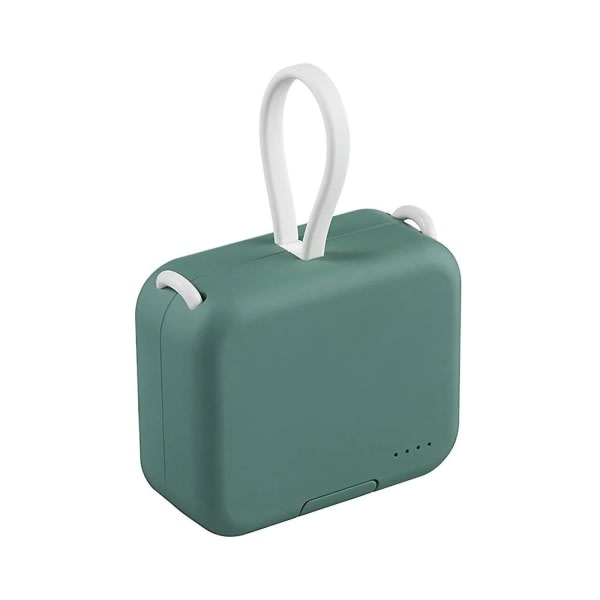 Mini Power Bank och Telefonhållare, Portable Wireless Charging Treasure Mobiltelefonhållare Ny Green