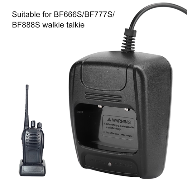 2 stk Intercom Walkie Talkie for Baofeng BF666S/BF777S/BF888S USB-lader Batterilader med ladeindikator++