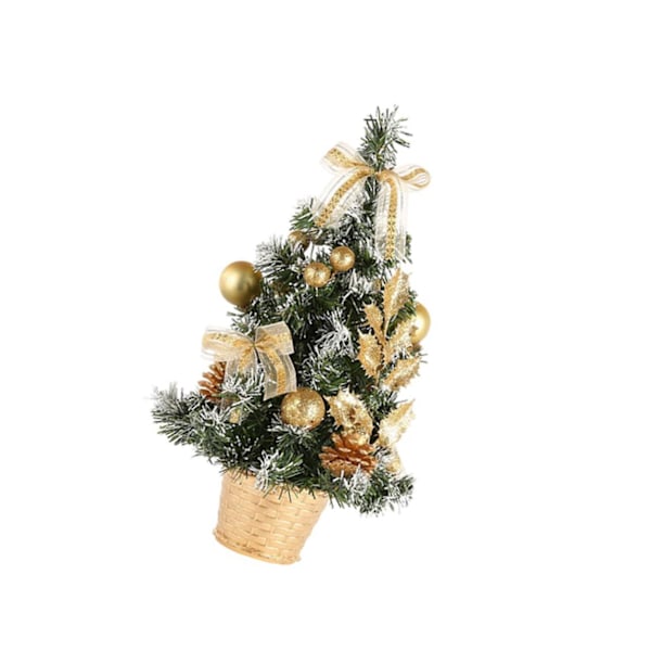 1/2 Bedårande Juletræ med Juletræskugle Hjemmeindretning Guld 20cm Golden 20cm Golden 20cm 2 Set