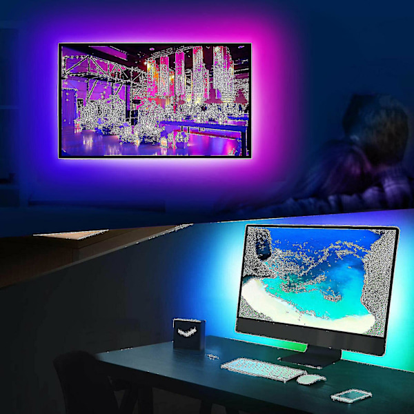 Ambilight USB LED-nauhavalaisintietokoneen PC-näytön taustavalo (koko: 5 m)