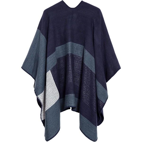 Värikäs Dam Sjal Wrap Snygg Öppen Front Poncho Cape