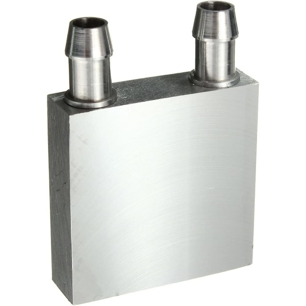 Vattenkylningsblock 40*40 mm Aluminium för flytande vattenkylare Kylfläns för CPU Grafik Radiator Kylfläns Silver System (2-pack)