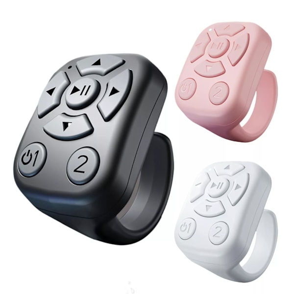 Tiktok Bluetooth Fjernkontroll Scroll Ring Sidevender Fjernkontroll White