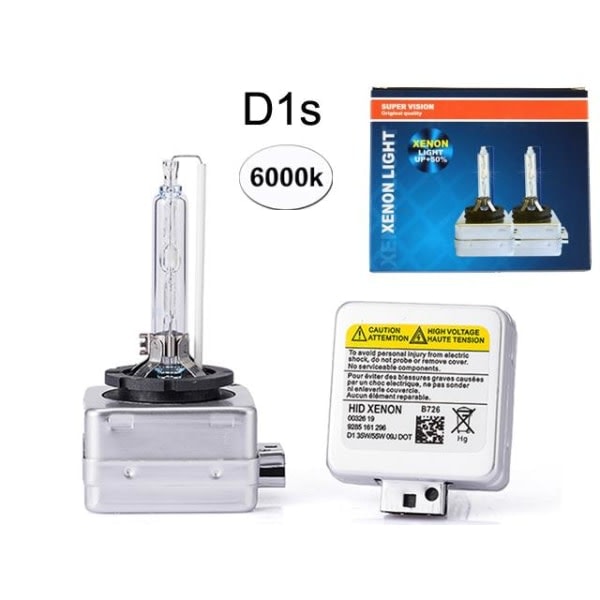 Xenonpærer +50% D1S 35W 6000K 1-pakning xenonpærer PK32D-2 - 1 pc