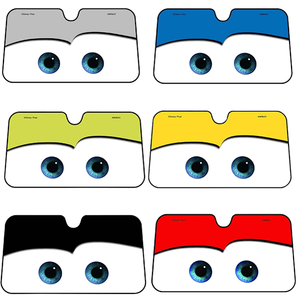 Bilsolskydd 6 Färger Ögon Uppvärmd Vindruta Solskydd Bilfönster Vindruta Skydd Solskydd Auto Solvisir Bilskydd Blue