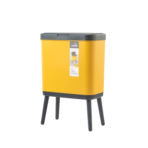 Effektiv og holdbar plastikspand til køkken - den apricot yellow