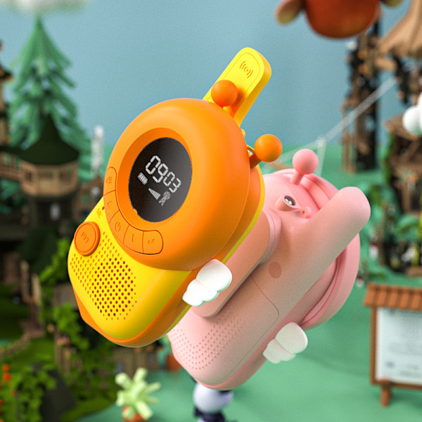 Set med 2 bi-walkie-talkies leksakspresenter för flickor 3 4 5 6 7 8 år