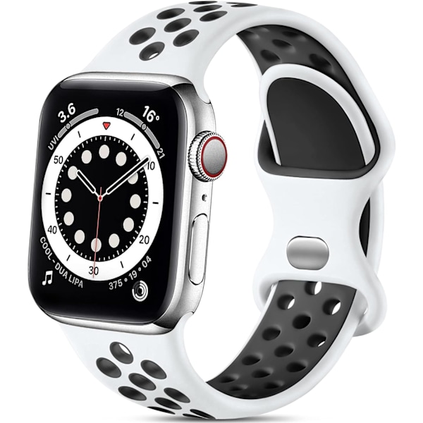 Silikon sportarmband kompatibelt med Apple Watch, för Apple Watch Ultra/Ultra 2/iWatch SE Series 9 8 7 6 5 4 3 2 1