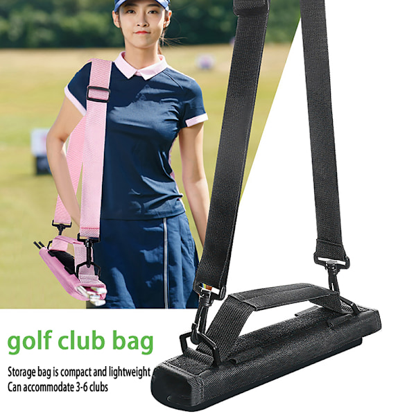 Nylon Golfklubba Bärväska Bär Körsträcka Resväska Black