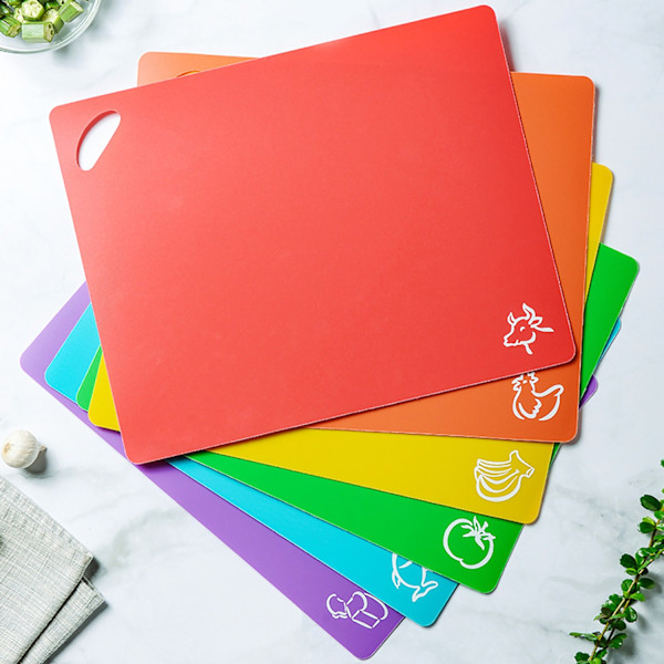 Skärbräda Set BPA-Fri Antibakteriell Plast - Diskmaskinsäker Multicolor multicolor