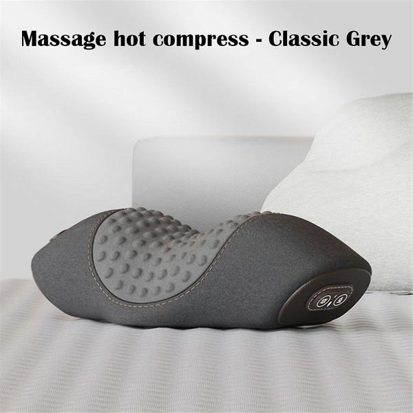 Elektrisk massageapparat Cervikalkudde Varmkompress Vibration Massage Nacke Traction Relax Sleeping Memor