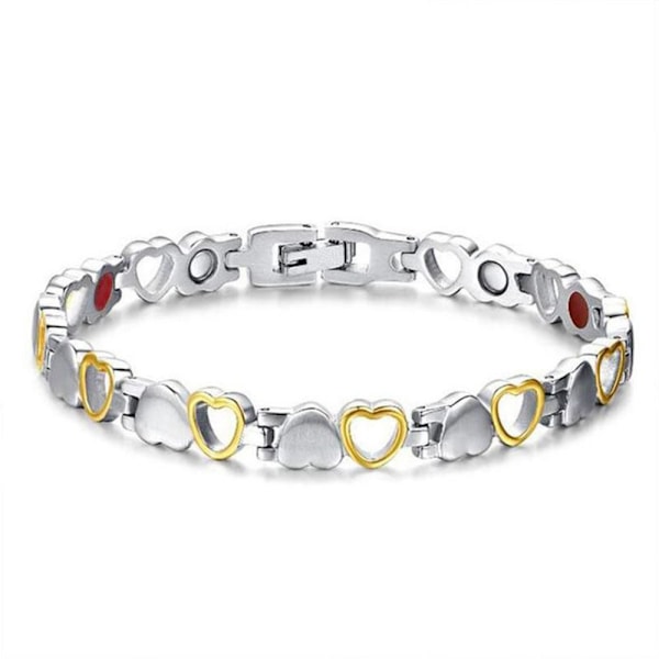 2 st Magnetarmband Titanstål MULTIFÄRG multicolor